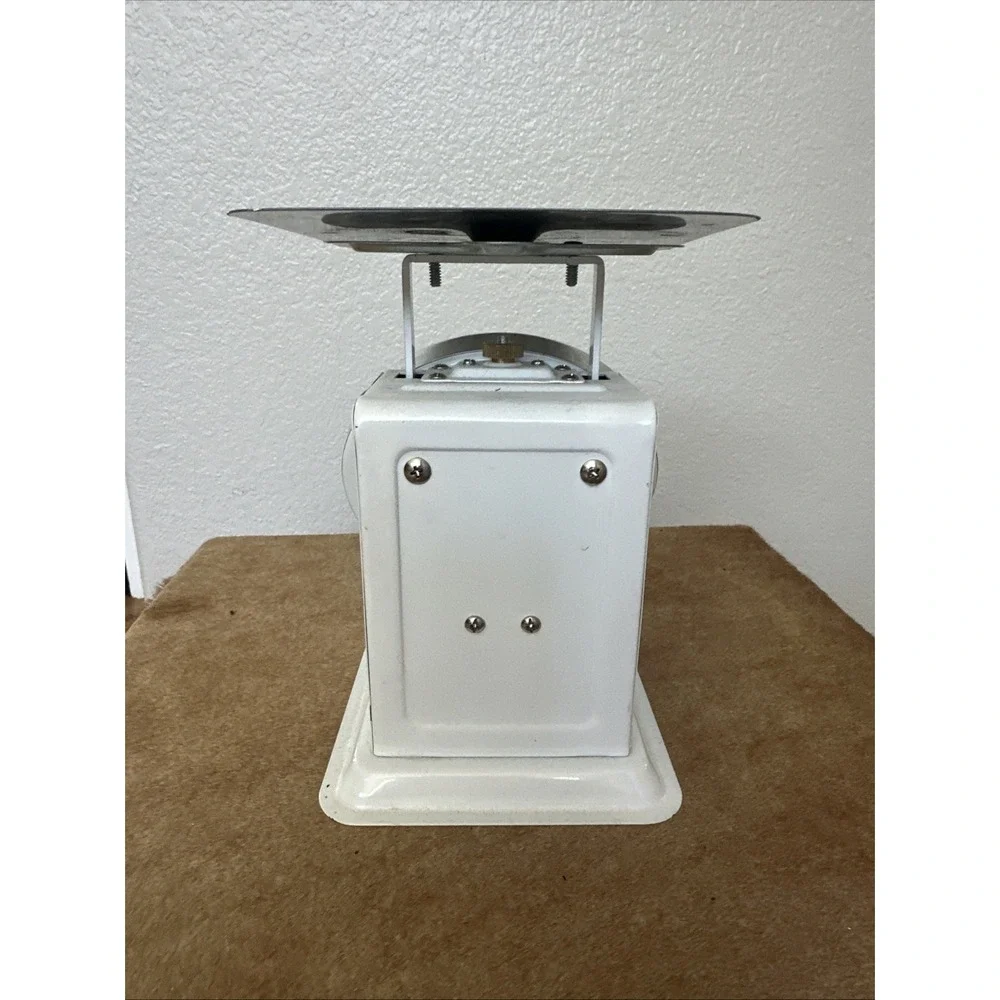 Vintage Hanson Model 2000 Kitchen Utility Scale 25 lb. White‎ Metal Made in USA